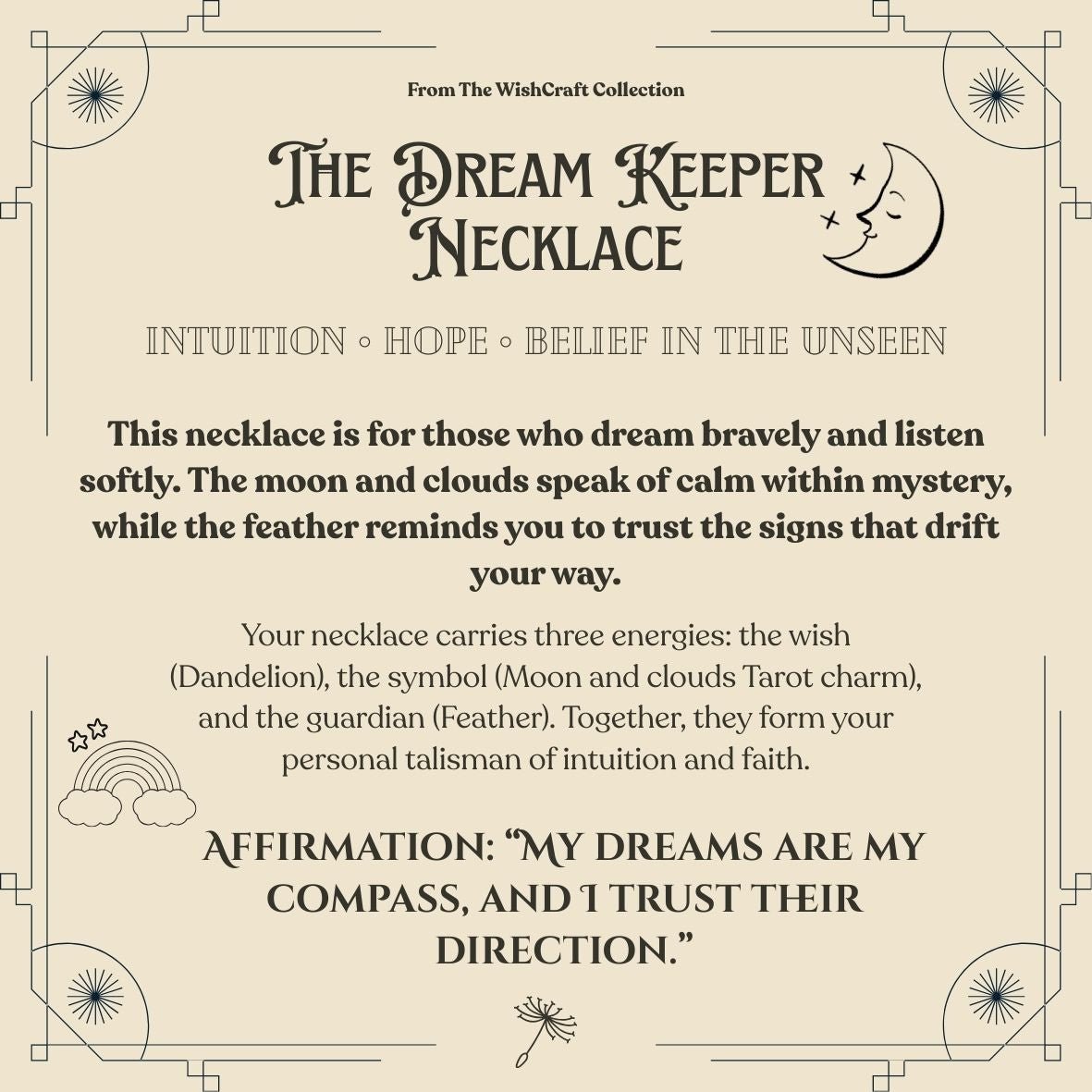 🌙 DreamKeeper Necklace - Real flower Jewellery - Leafy Affair