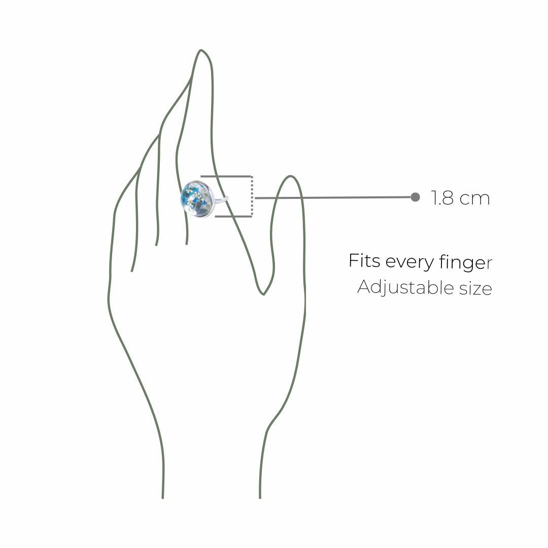 A Kiss from Atlantis Ring - Real flower Jewellery - Leafy Affair