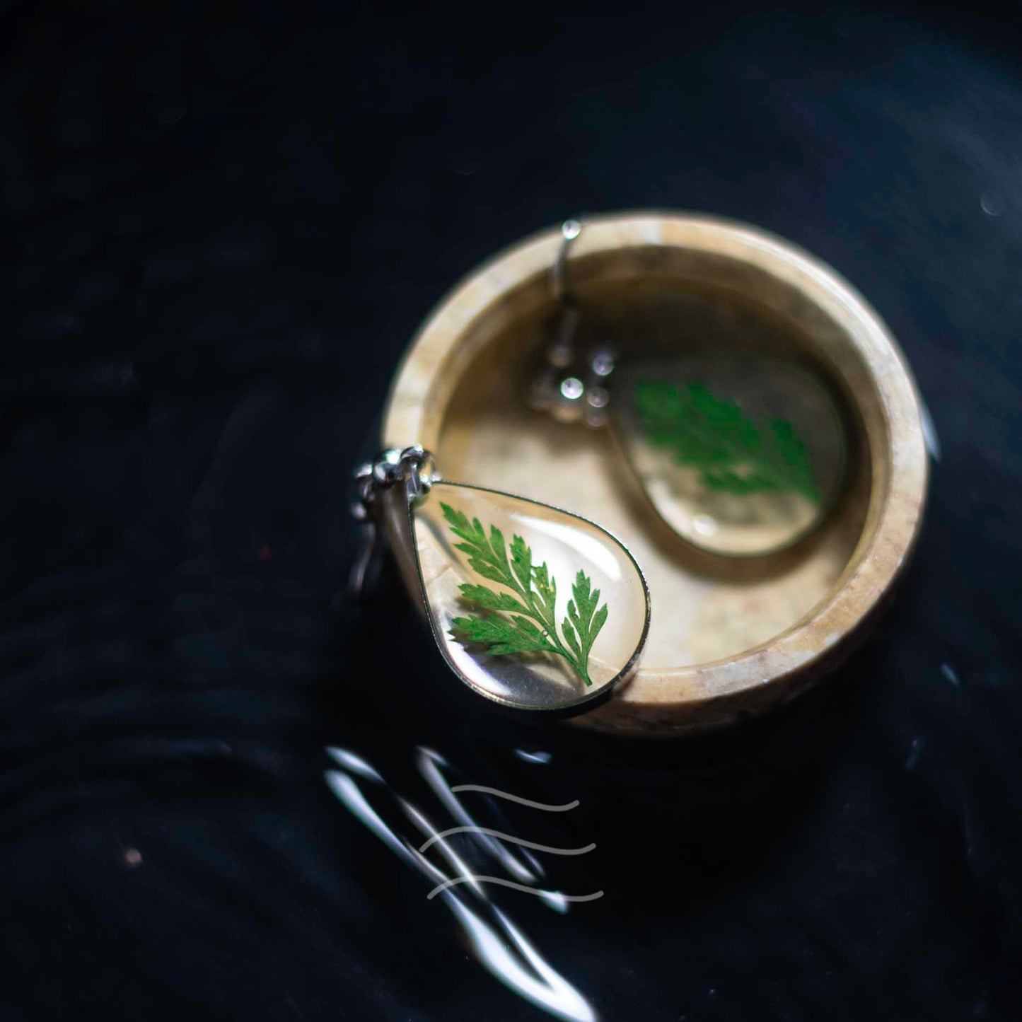 Jane's Leaf Earrings - Real flower Jewellery - Leafy Affair