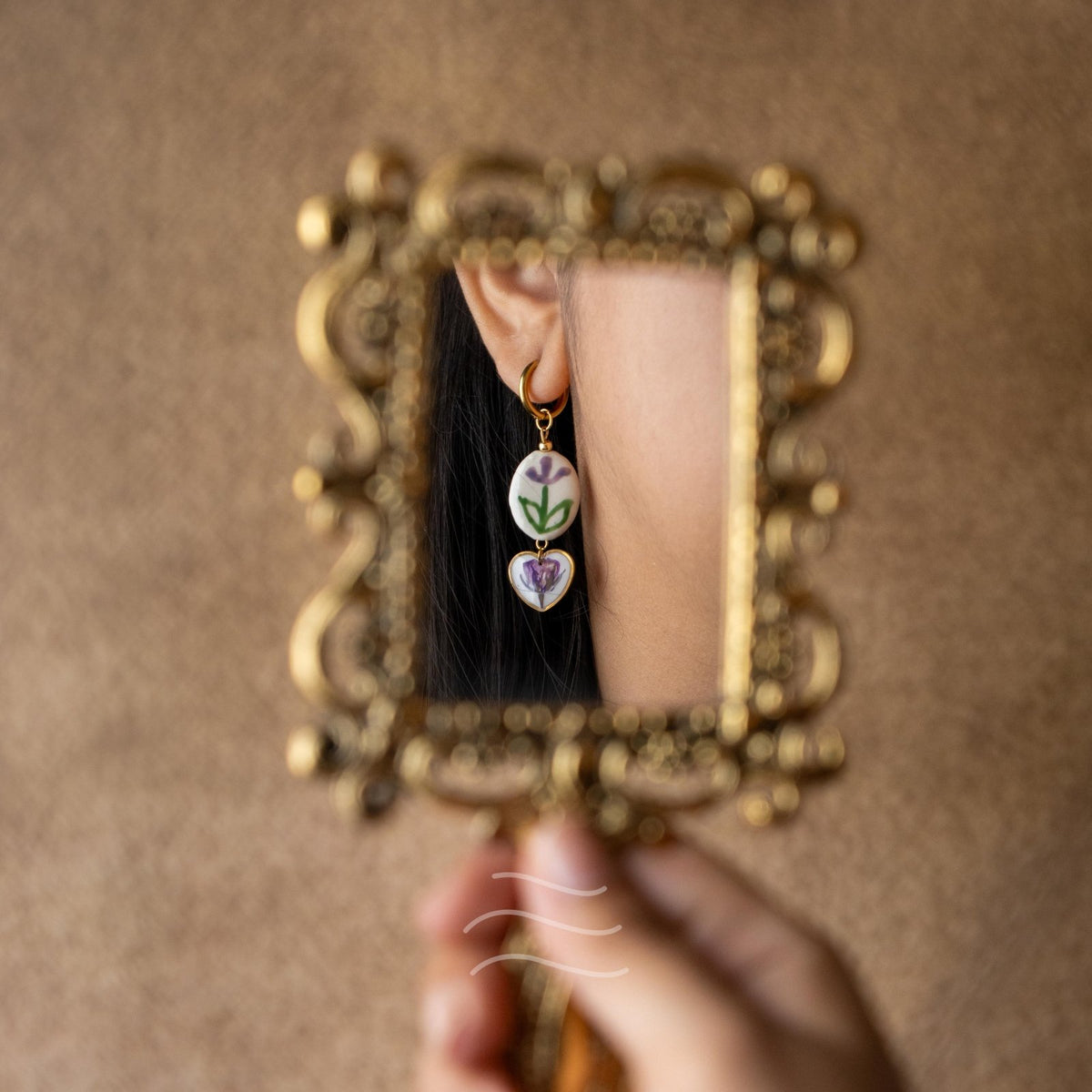 Violet Verse Earrings - Real flower Jewellery - Leafy Affair