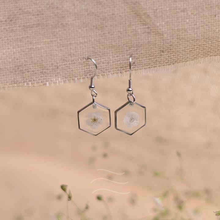 Forevermore Earrings - Real flower Jewellery - Leafy Affair