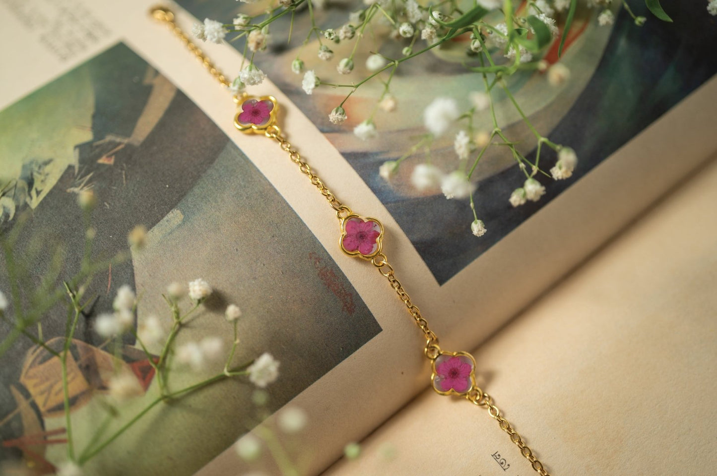 Heart Song Bracelet - Real flower Jewellery - Leafy Affair