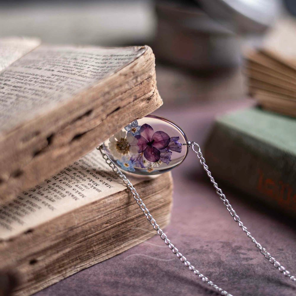 Fairy Dictionary Necklace - Real flower Jewellery - Leafy Affair