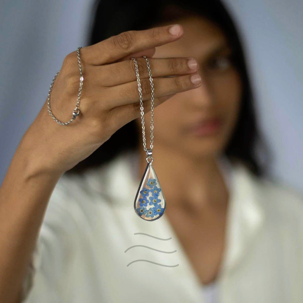 Feb Gift - Real flower Jewellery - Leafy Affair