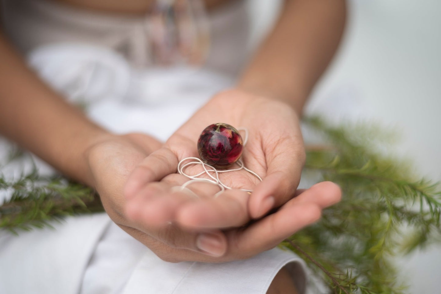 Sonnets of Love - Roselet Necklace - Real flower Jewellery - Leafy Affair