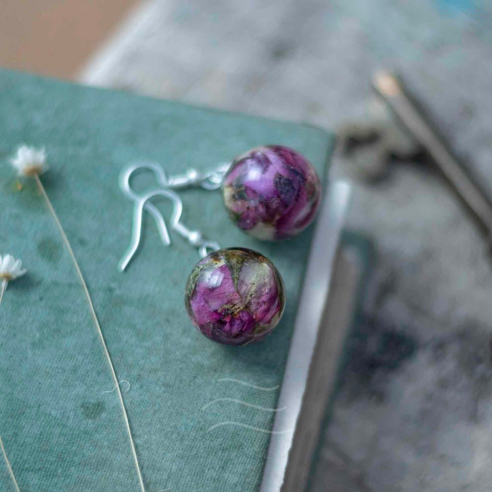 Sonnets of Love- Roselet Earrings - Real flower Jewellery - Leafy Affair