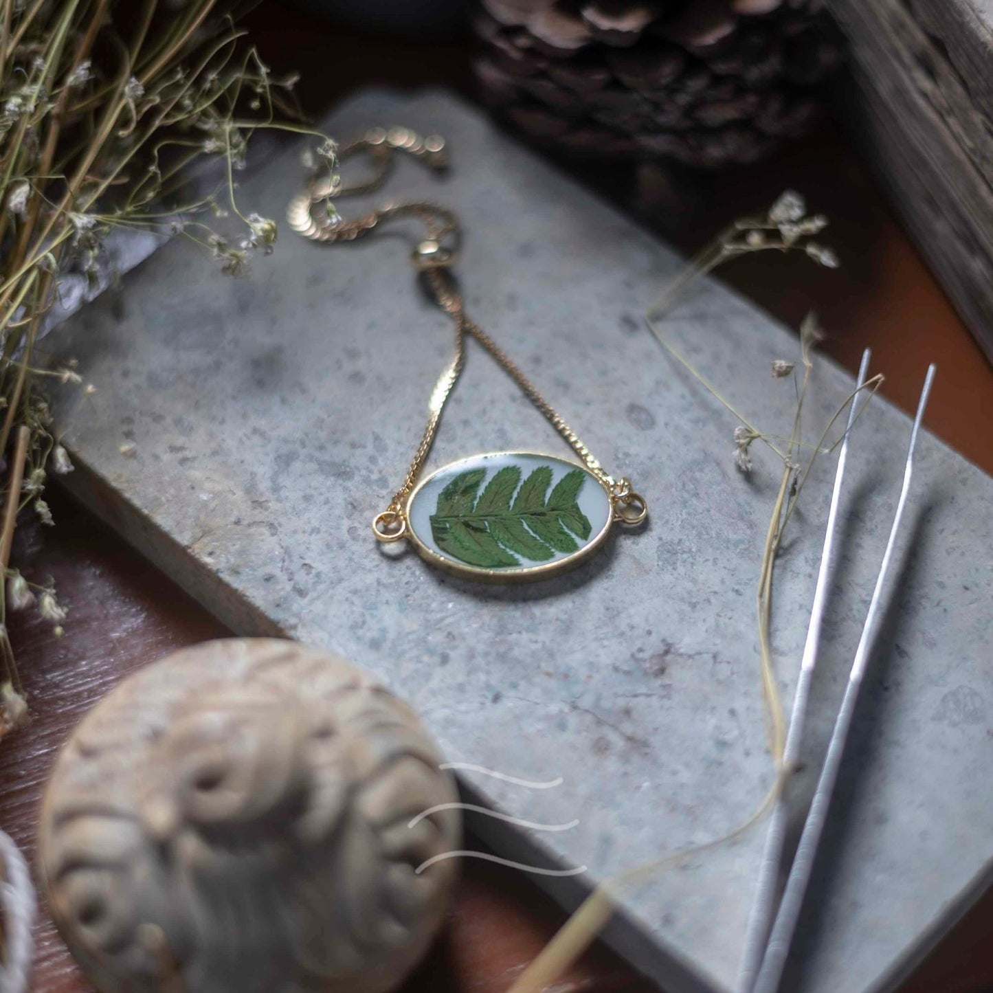Forever Fern Bracelet - Real flower Jewellery - Leafy Affair