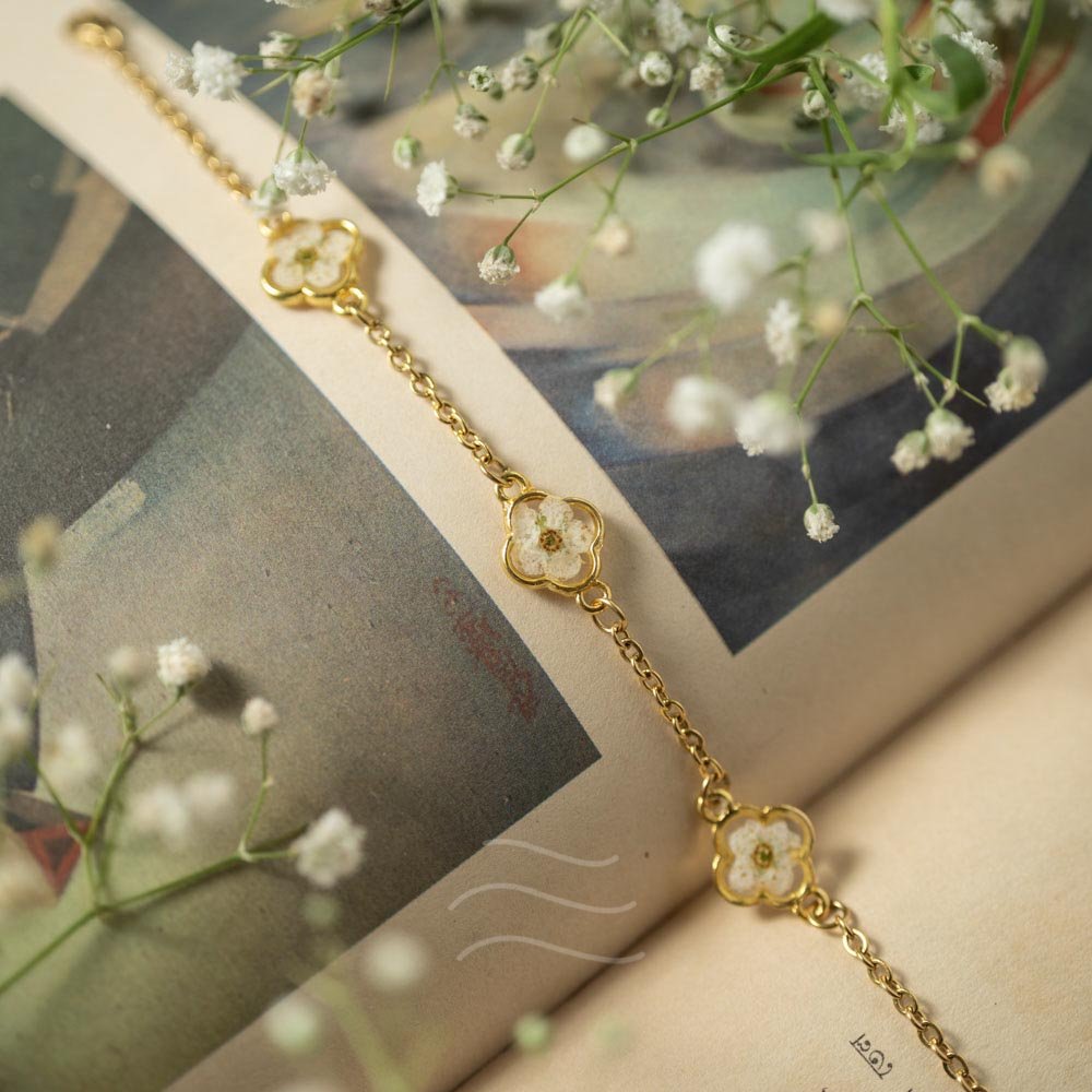 Cipher Bloom Bracelet - Real flower Jewellery - Leafy Affair
