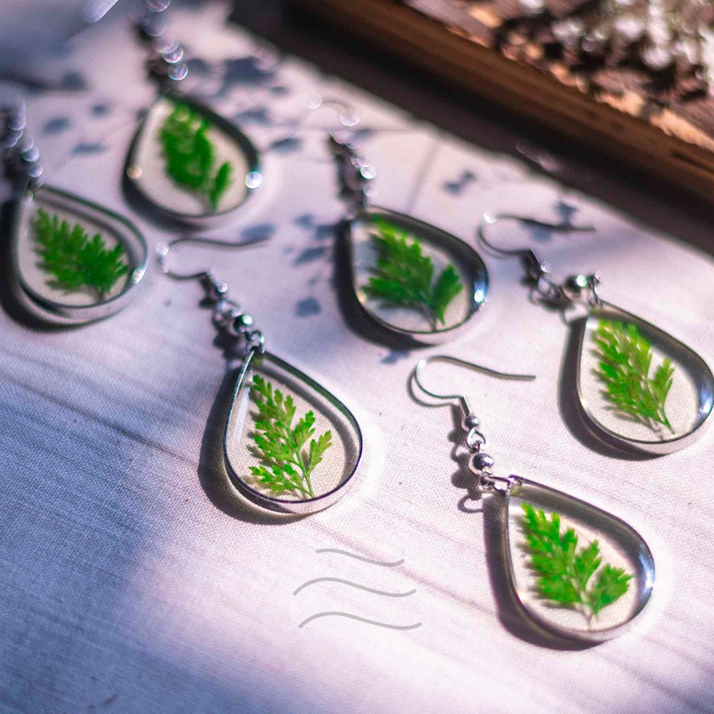 Wild Fern Set - Real flower Jewellery - Leafy Affair