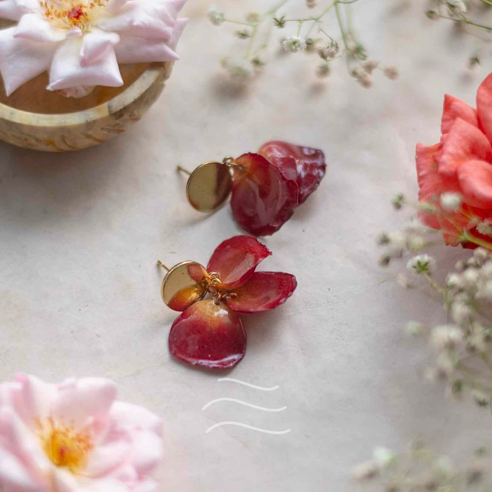 Pressed Flower Earrings | Real Flower Earrings | Handmade Resin Jewelry |  Gift Idea