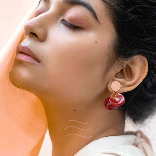 Amor Rose Petal Earrings - Real flower Jewellery - Leafy Affair