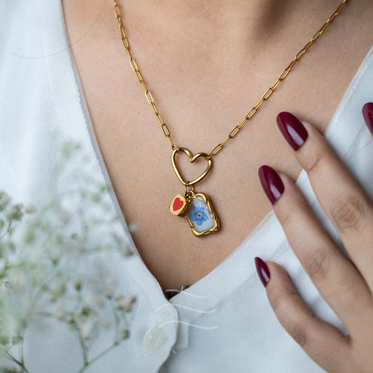 Love Story Necklace - Real flower Jewellery - Leafy Affair