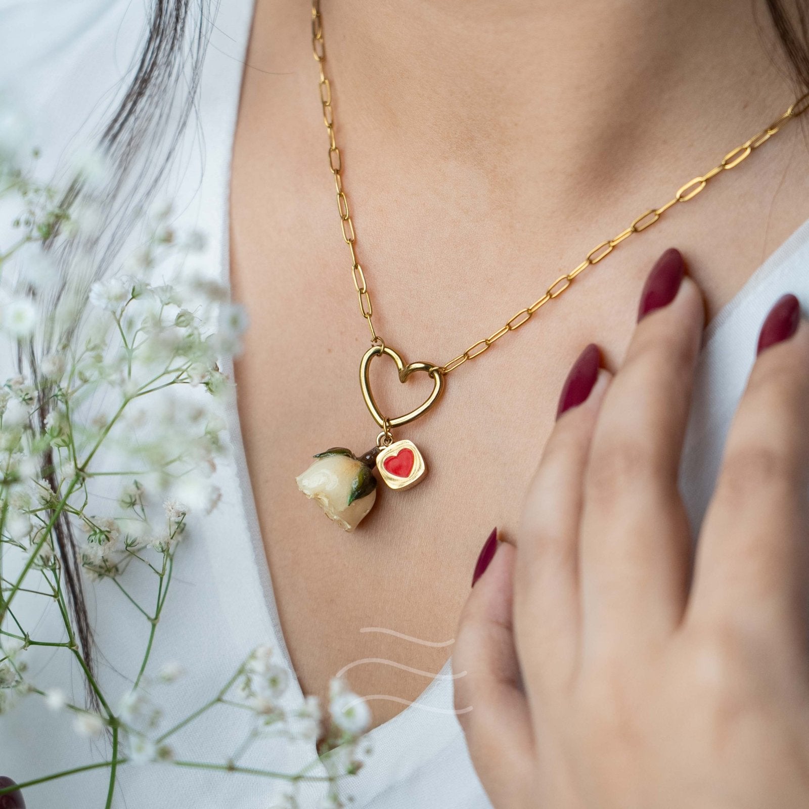 The Philia Necklace - Real flower Jewellery - Leafy Affair