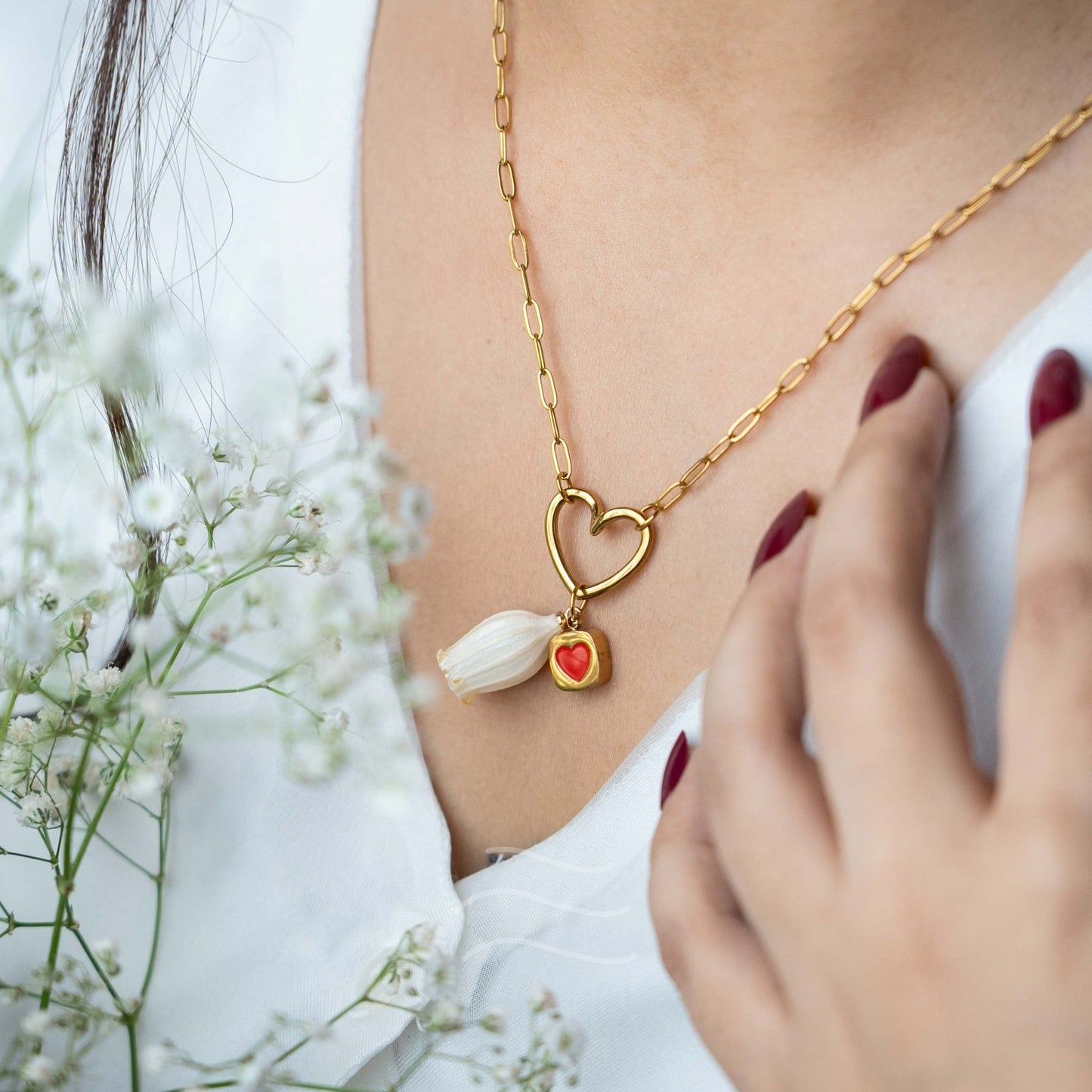Iron Lilly Necklace - Real flower Jewellery - Leafy Affair