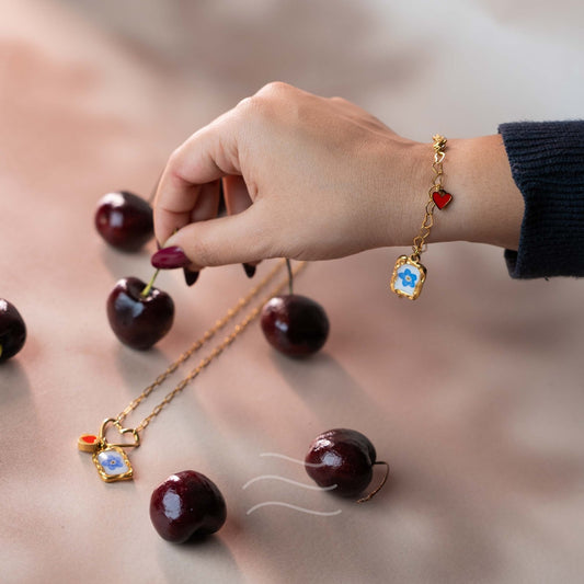 The Love Story Set - Real flower Jewellery - Leafy Affair