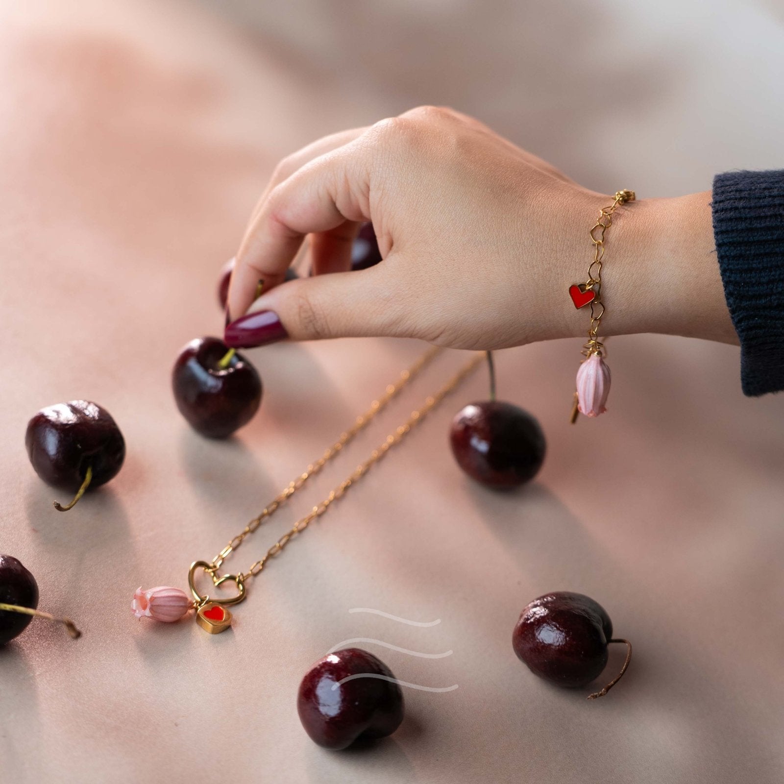 The Heart Skip Set - Real flower Jewellery - Leafy Affair