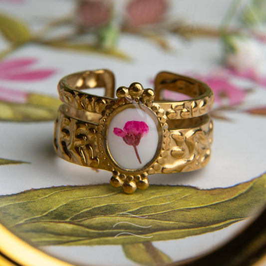 The Darling Duchess Ring - Real flower Jewellery - Leafy Affair