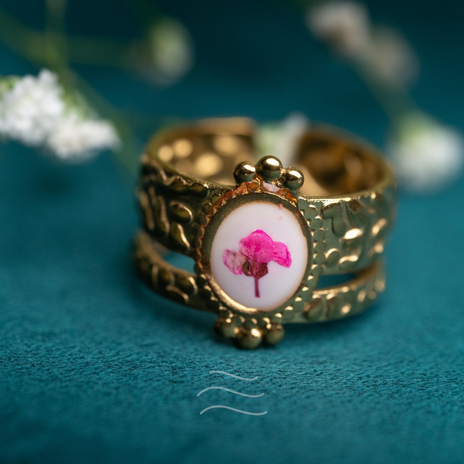 The Darling Duchess Ring - Real flower Jewellery - Leafy Affair