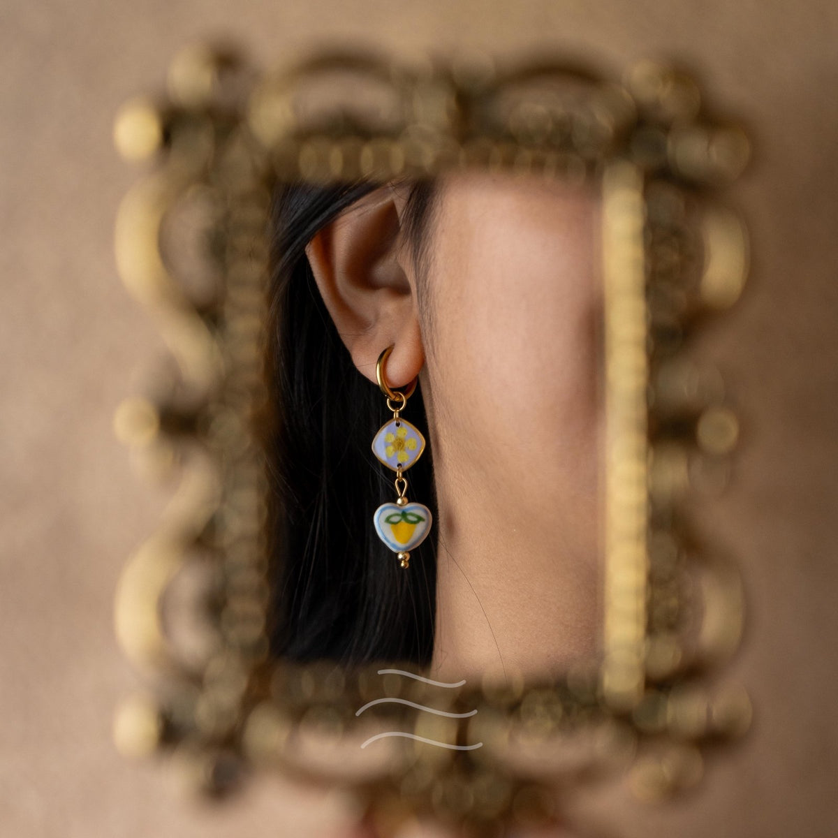 Lemon Kiss Earrings - Real flower Jewellery - Leafy Affair
