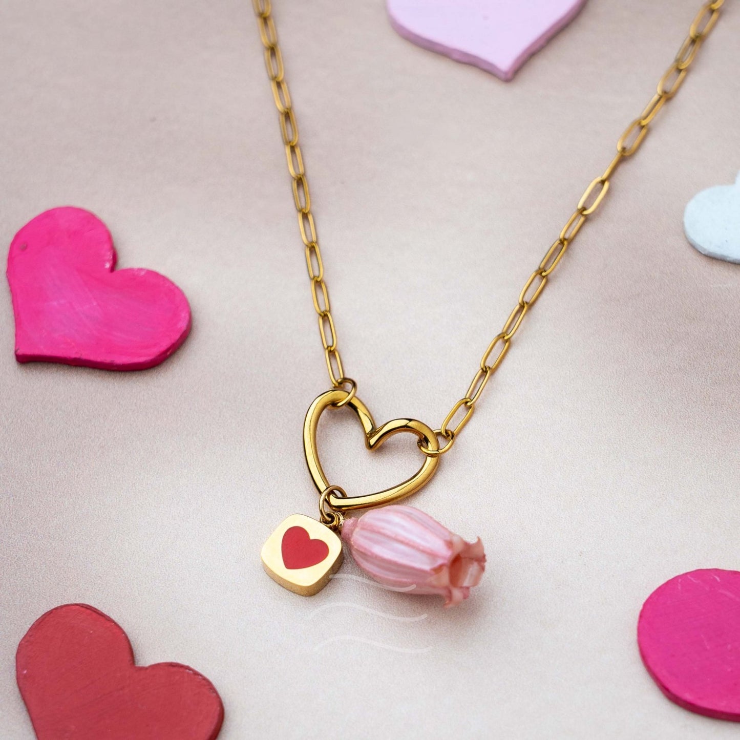The Heart Skip Necklace - Real flower Jewellery - Leafy Affair