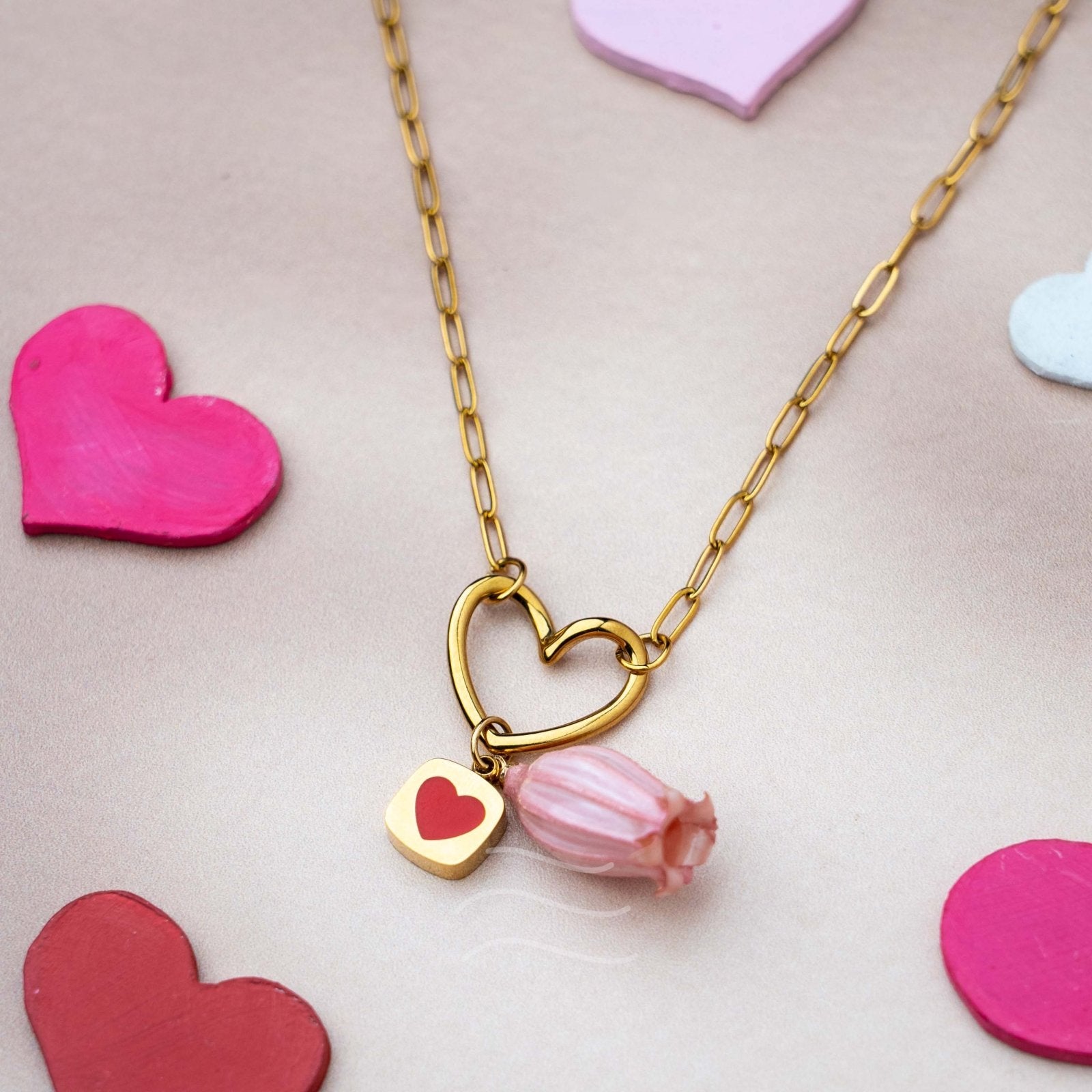 The Heart Skip Necklace - Real flower Jewellery - Leafy Affair