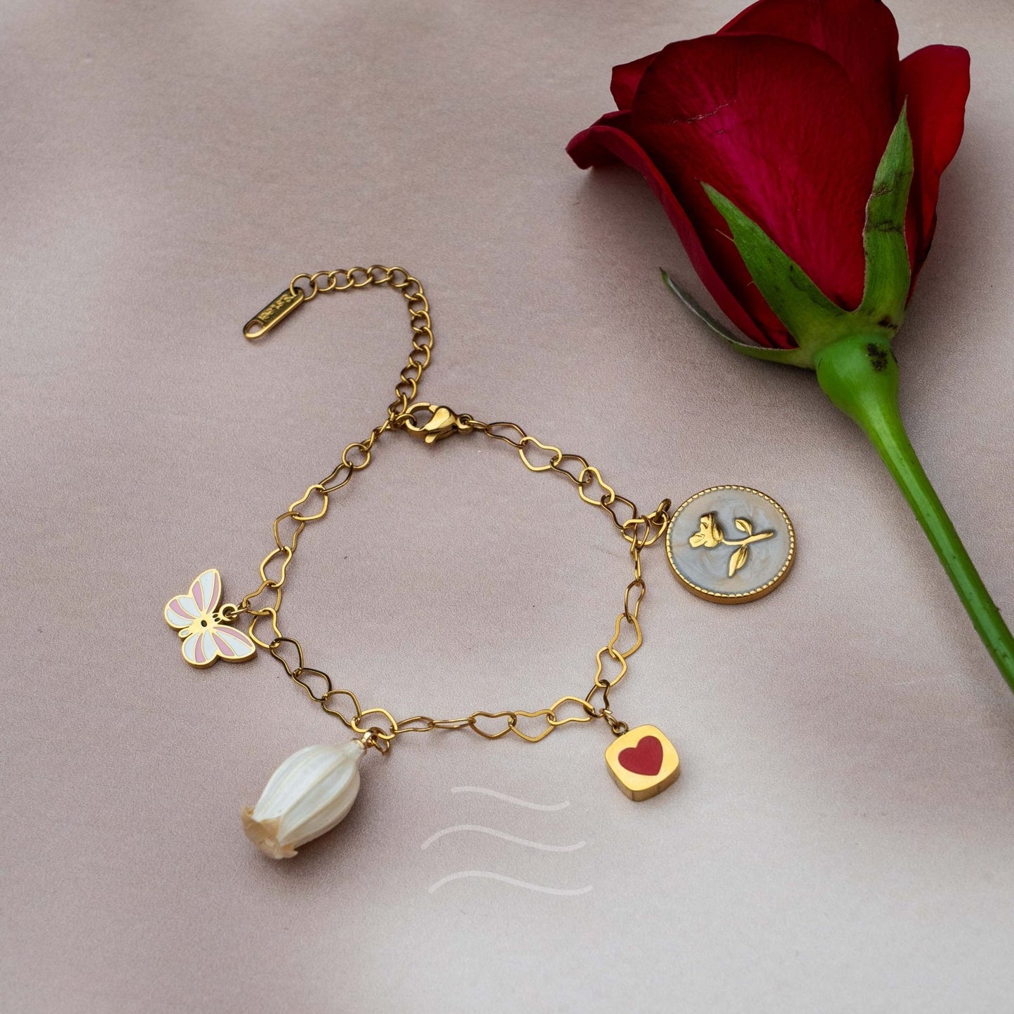 Iron Lilly Bracelet - Real flower Jewellery - Leafy Affair