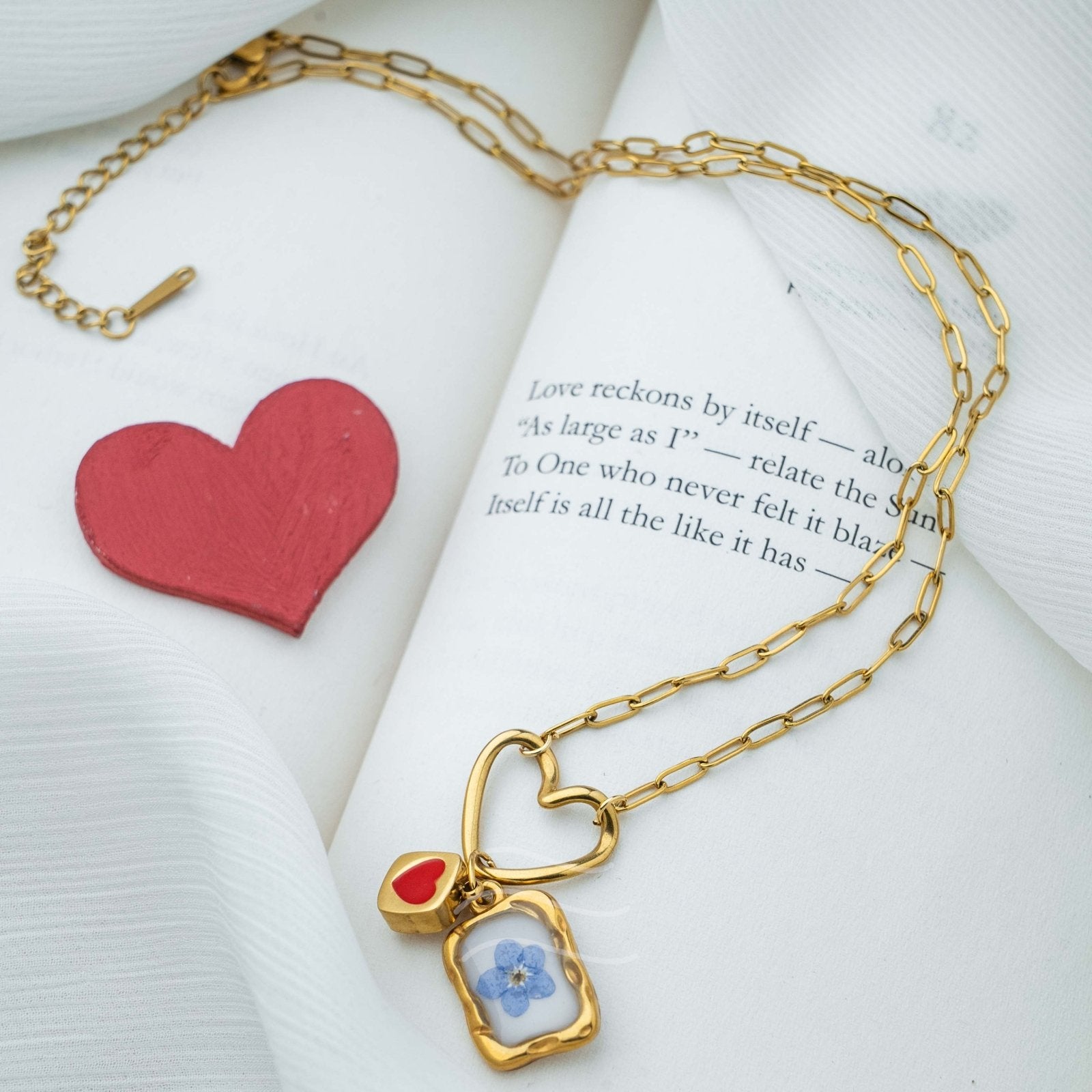 Love Story Necklace - Real flower Jewellery - Leafy Affair