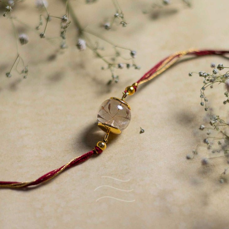 Jhilmil Ummedien Rakhi - Real flower Jewellery - Leafy Affair