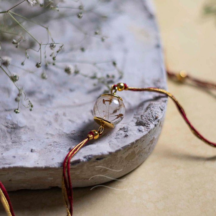 Jhilmil Ummedien Rakhi - Real flower Jewellery - Leafy Affair