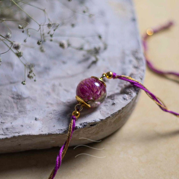 Rangeen Utsah Rakhi - Real flower Jewellery - Leafy Affair