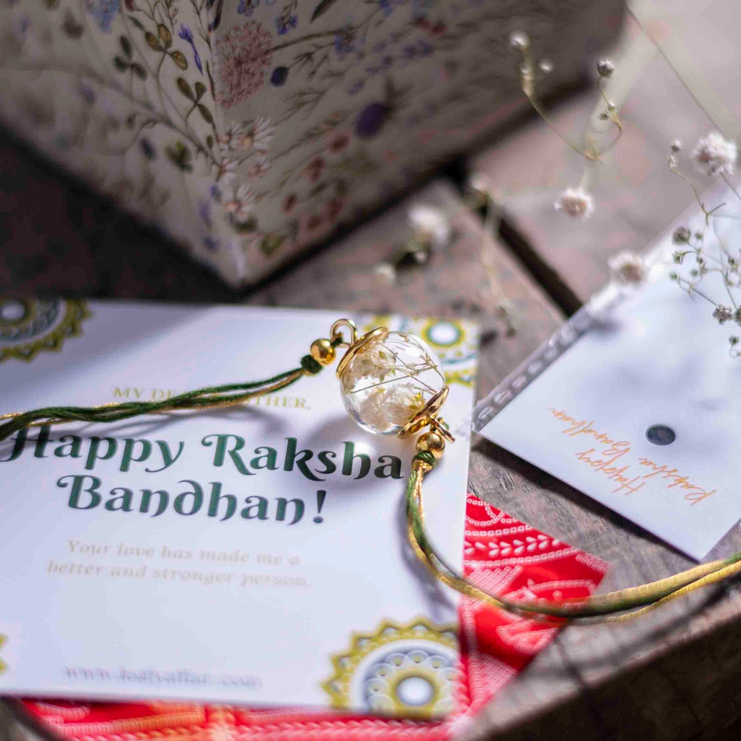 Sundar Saundarya Rakhi - Real flower Jewellery - Leafy Affair