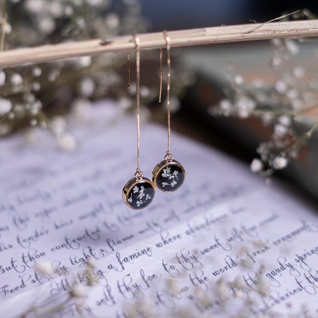 Capella Earrings - Real flower Jewellery - Leafy Affair