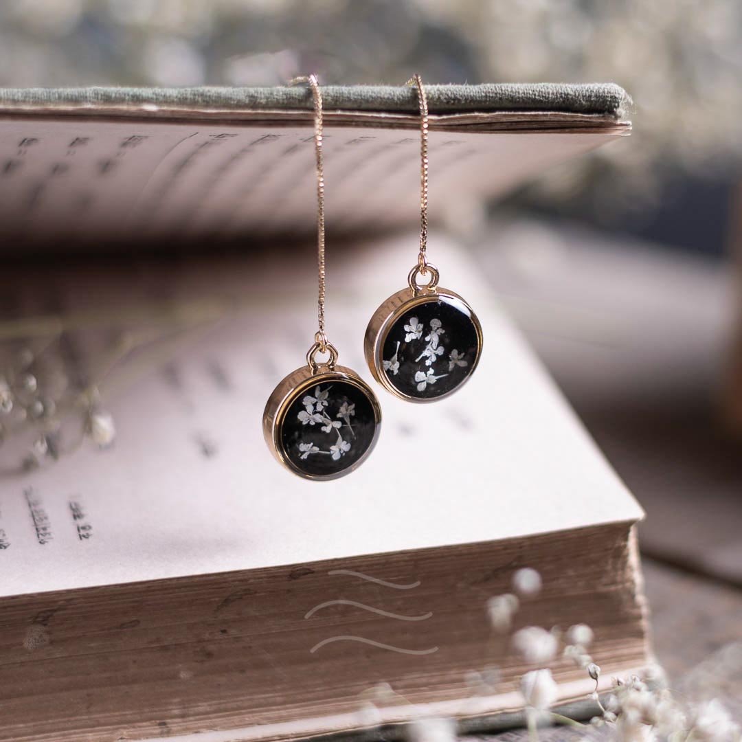 Capella Earrings - Real flower Jewellery - Leafy Affair