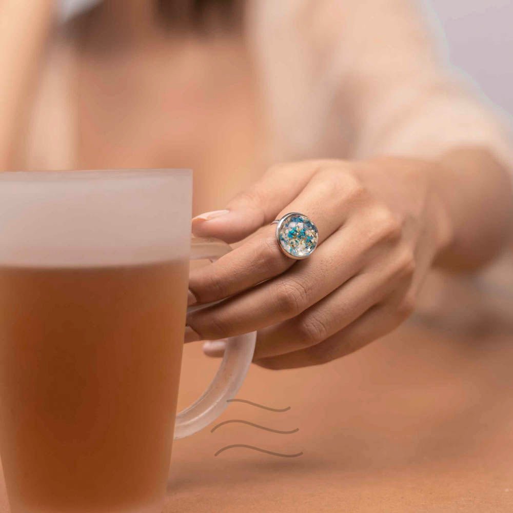 A Kiss from Atlantis Ring - Real flower Jewellery - Leafy Affair