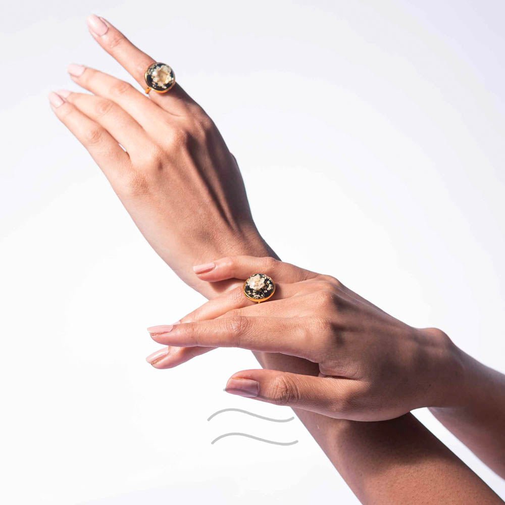 Enchanted Orb Ring - Real flower Jewellery - Leafy Affair
