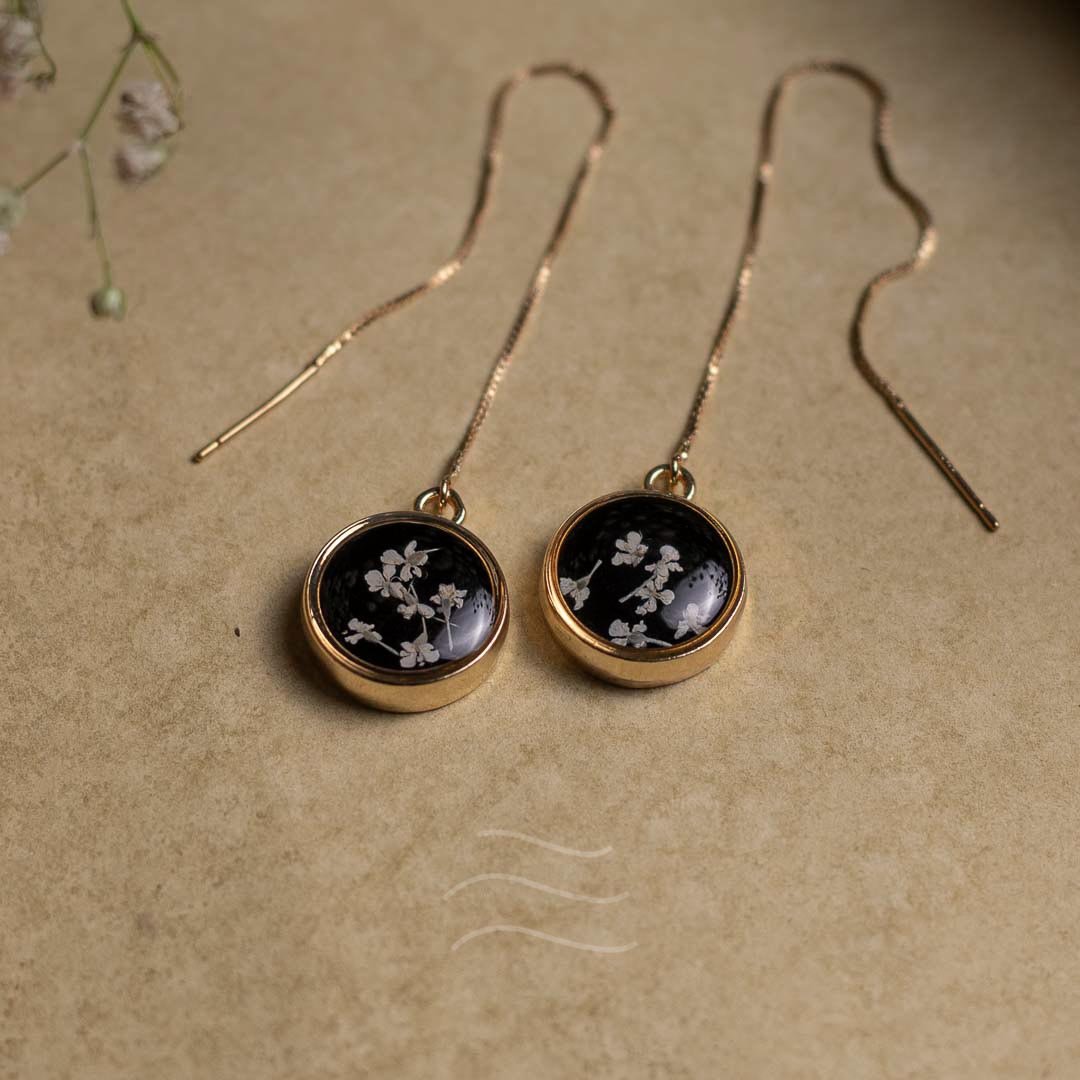 Capella Earrings - Real flower Jewellery - Leafy Affair