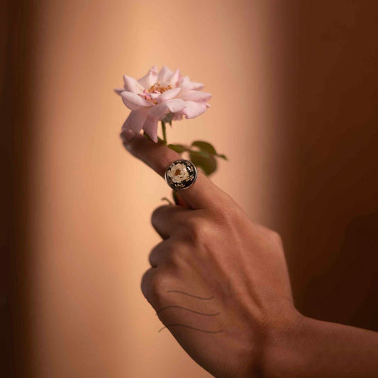Enchanted Orb Ring - Real flower Jewellery - Leafy Affair