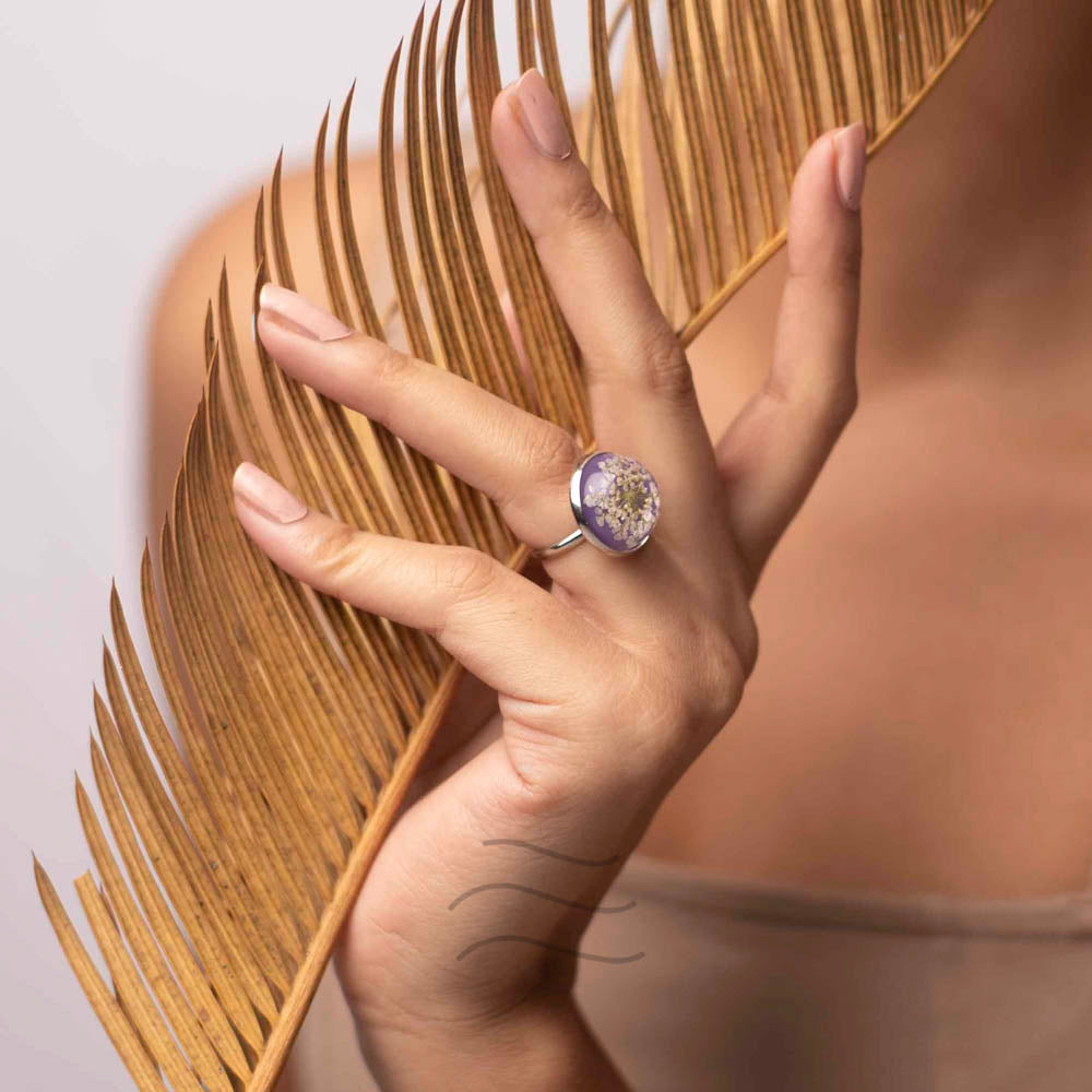 Periwinkle Living Lace Ring