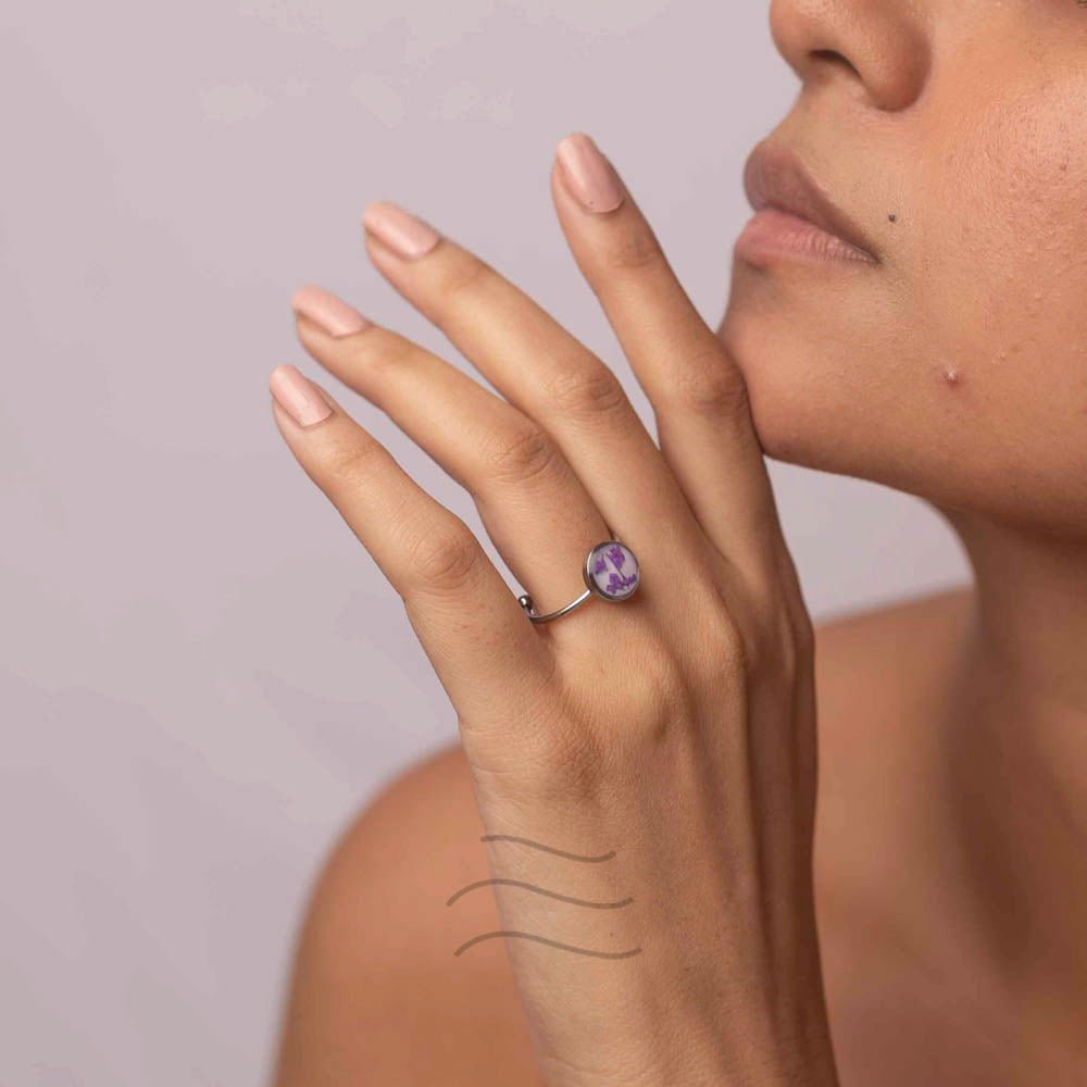 Bird's Nest Lilac Ring - Real flower Jewellery - Leafy Affair
