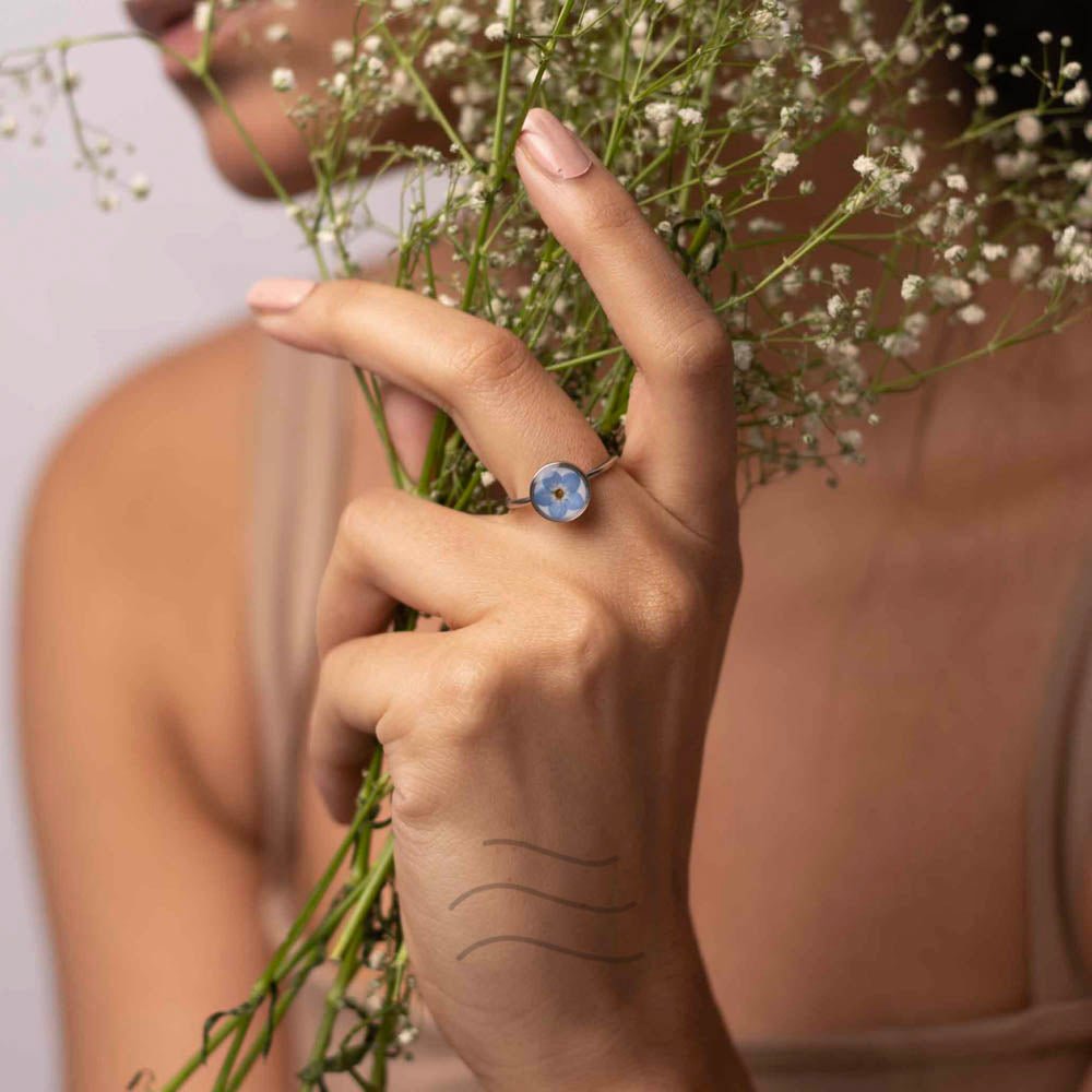 Forget-me-not Set - Real flower Jewellery - Leafy Affair