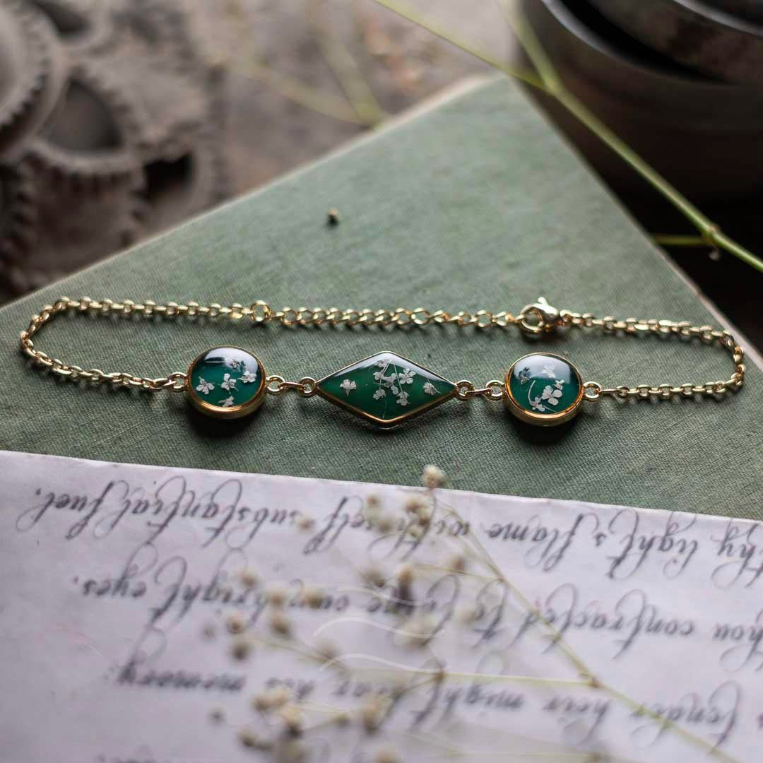 Borealis Set - Real flower Jewellery - Leafy Affair