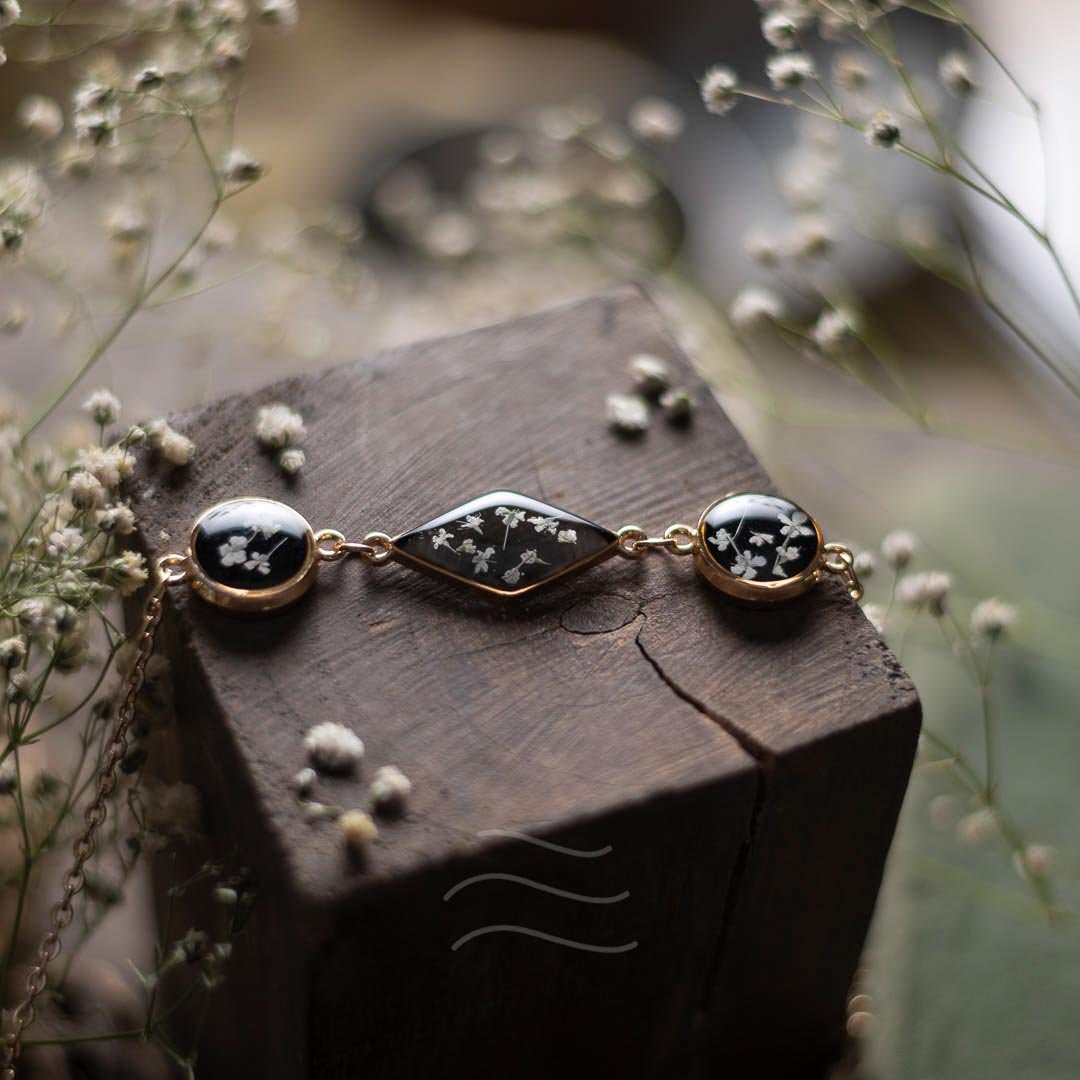 Capella Set - Real flower Jewellery - Leafy Affair