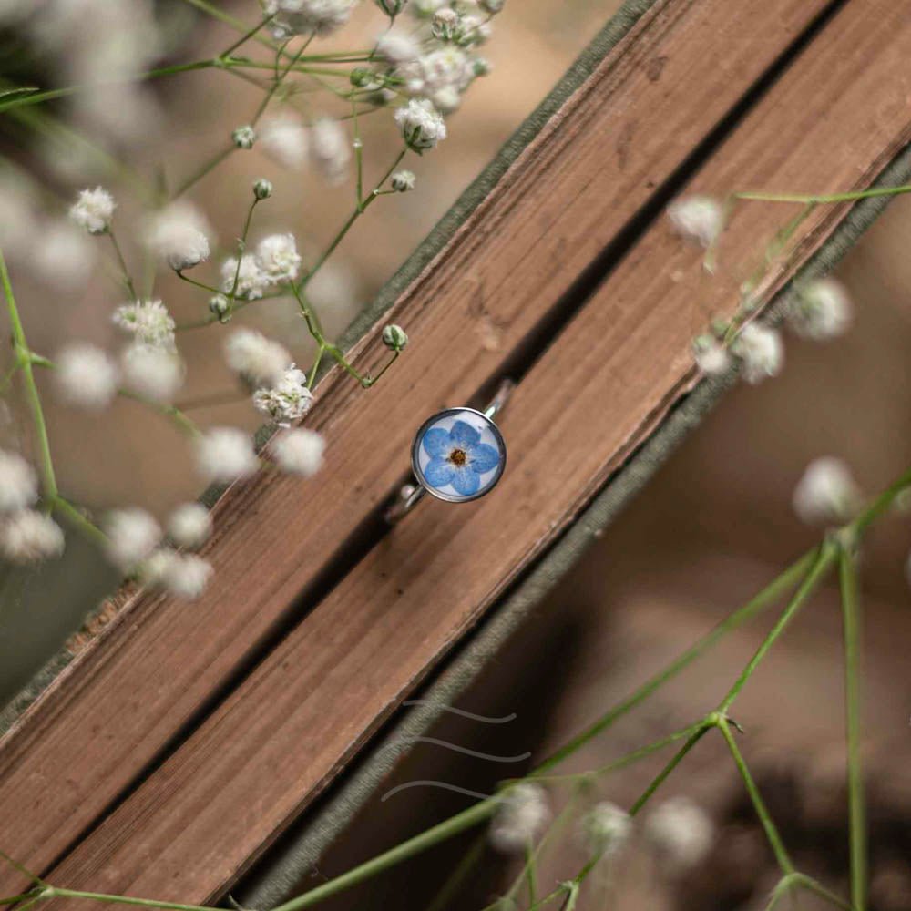 Forget-me-not Set - Real flower Jewellery - Leafy Affair