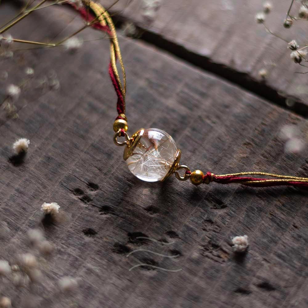 Jhilmil Ummedien Rakhi - Real flower Jewellery - Leafy Affair