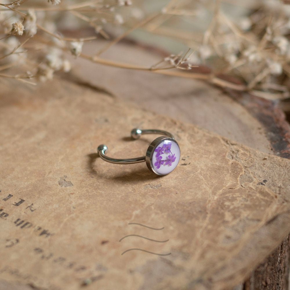 Bird's Nest Lilac Ring - Real flower Jewellery - Leafy Affair