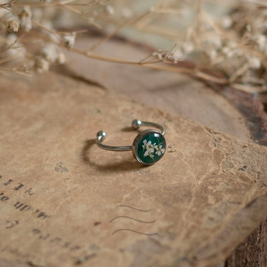 Bird's Nest Jade Ring - Real flower Jewellery - Leafy Affair