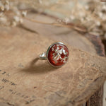 Red Flame Flower Ring Unisex