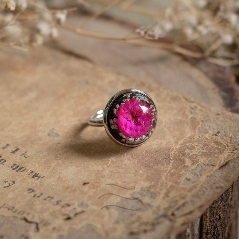 Ruby Dreams Ring - Real flower Jewellery - Leafy Affair