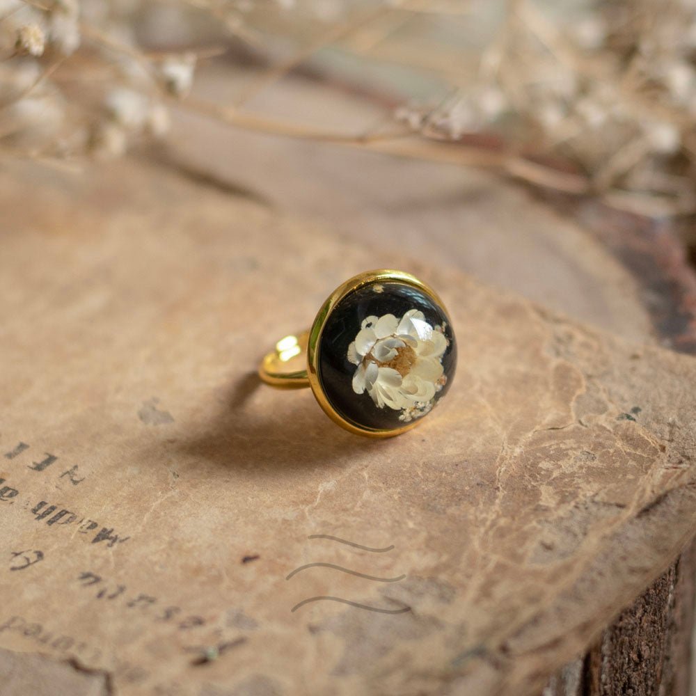 Enchanted Orb Ring - Real flower Jewellery - Leafy Affair