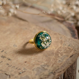 Emerald Living Lace Ring